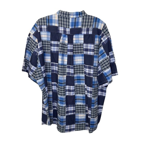 Orvis Sporting Traditions Mens XXL Patchwork Plaid Short Sleeve Button-Up Shirt - Picture 2 of 10